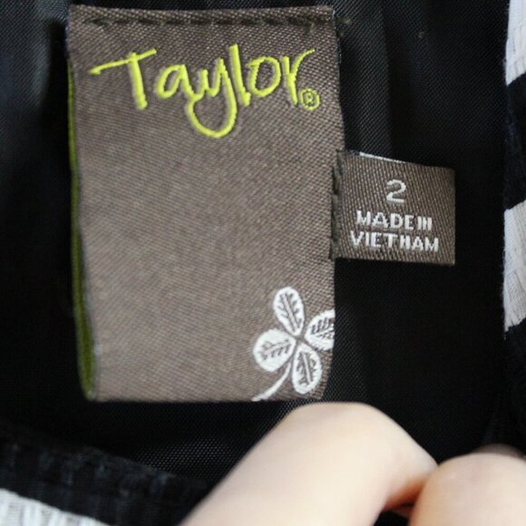 NWT Taylor Horizontal Striped Dress Size 2 - Picture 3 of 8